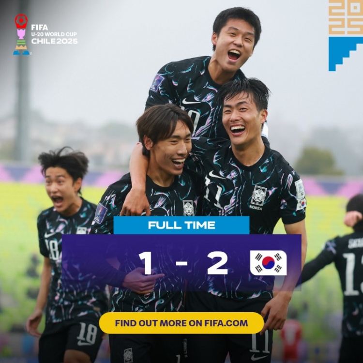 世青赛:韩国U20以2-1击败巴拿马U20,小组第三保留出线希望